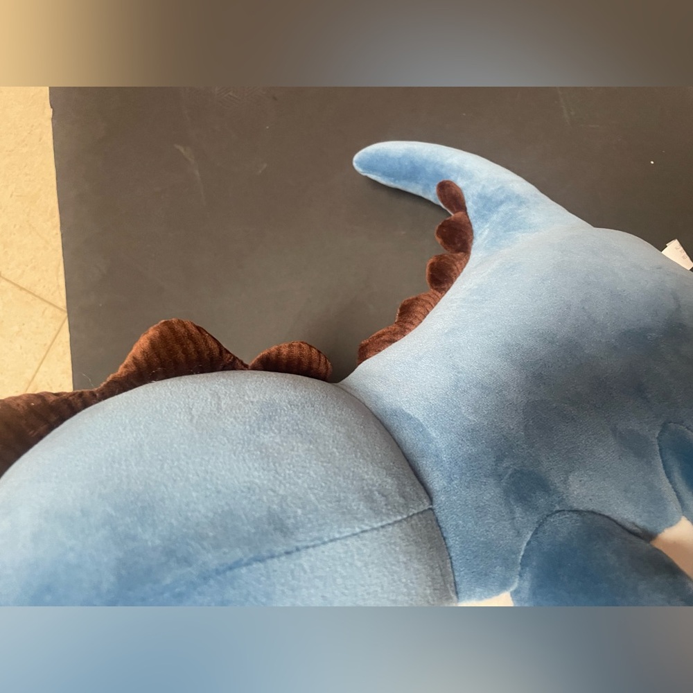 Soft Cuddly Plush Blue Dinosaur - Picture 5 of 8